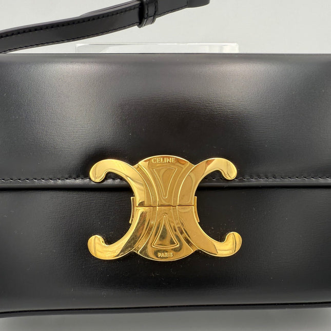 Celine CLAUDE TRIOMPHE Black Handbag