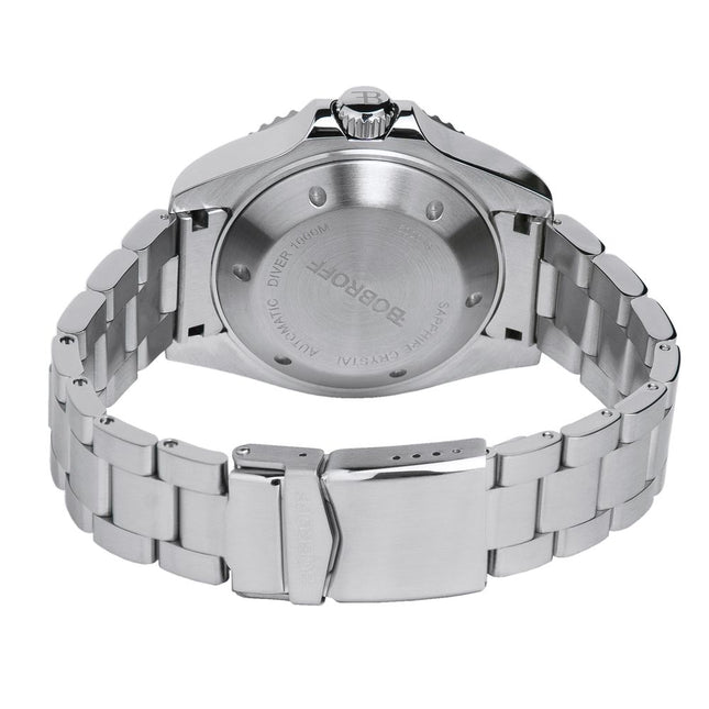 Bobroff Silver Stainless Steel Sport Watch