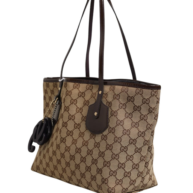 Gucci Beige Canvas Medium Jolie Charm Tote Bag