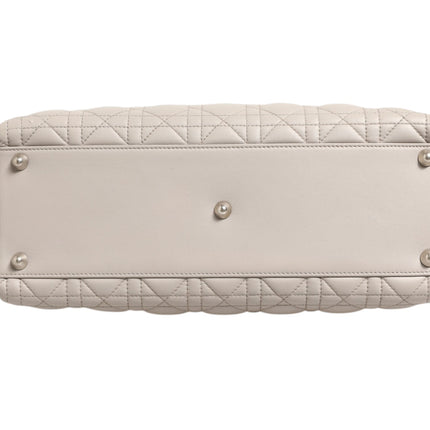 Christian Dior Lady Dior Large Grey Cannage Lambskin Bag