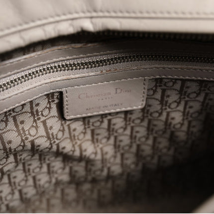 Christian Dior Lady Dior Large Grey Cannage Lambskin Bag