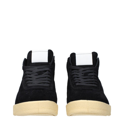 Jil Sander Black Leather High Top Sneakers