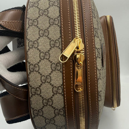 Gucci GG Supreme and Leather Backpack