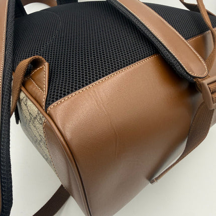 Gucci GG Supreme and Leather Backpack