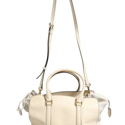 Burberry Chalk White Large Leather Tote Bag