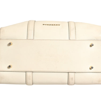Burberry Chalk White Large Leather Tote Bag