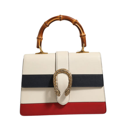 Gucci Dionysus Bamboo Top Handle Bag Colorblock Leather