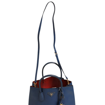 Prada Blue Saffiano Leather 2way Bag