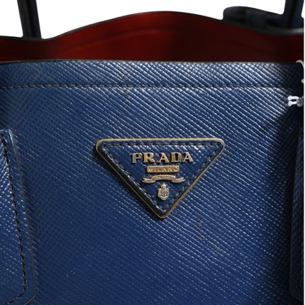 Prada Blue Saffiano Leather 2way Bag
