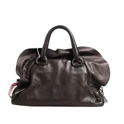 Prada Metallic Nappa Leather Ruffle Shoulder Bag