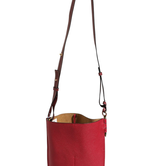 Loewe Gate Raspberry & Wine Leather Bucket Bag