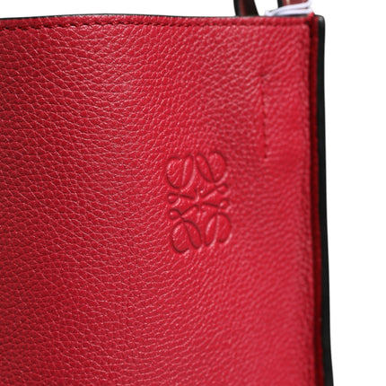Loewe Gate Raspberry & Wine Leather Bucket Bag