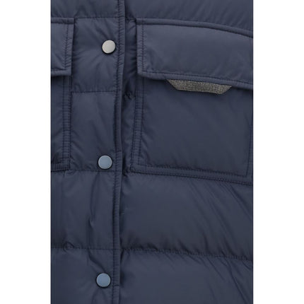 Brunello Cucinelli Blue Polyester Jacket