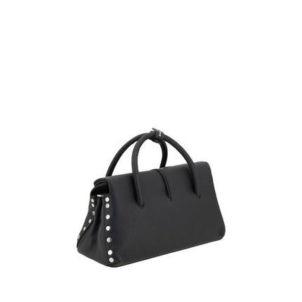 Zanellato Black Calf Leather Bos Taurus Shoulder Bag