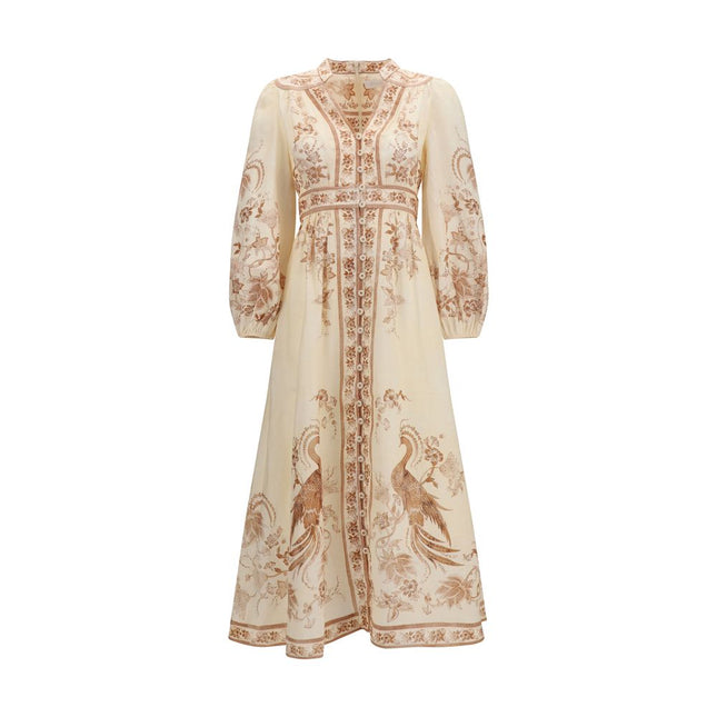 Zimmermann Beige Linen Casual Dress
