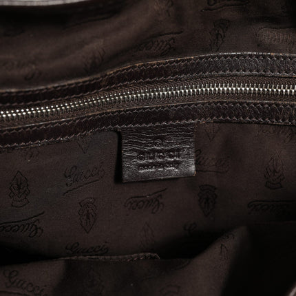Gucci Beige and Black Canvas Twins Medium Tote Bag