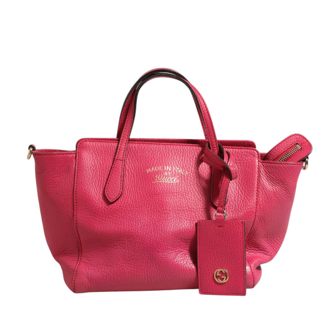 Gucci Swing Leather 2Way Tote Bag