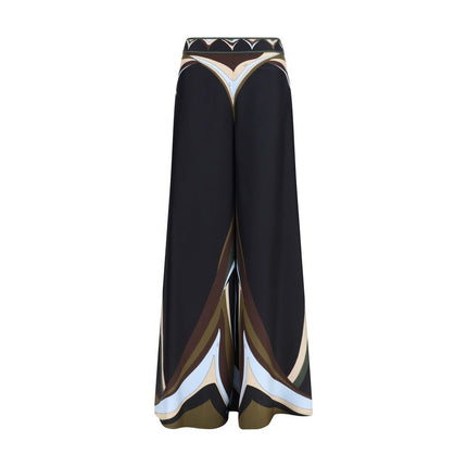 Emilio Pucci Black Silk Flared Pants