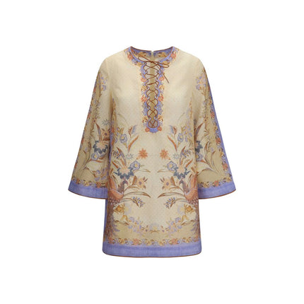 Zimmermann Multicolor Linen Casual Dress