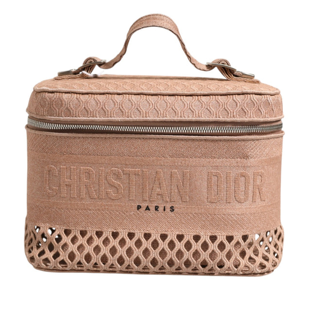 Christian Dior Mesh Embroidered Dior travel Vanity Case