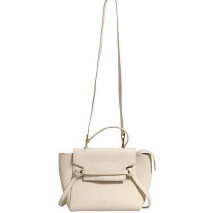 Celine Nano Belt Bag Grained Calfskin Chalk