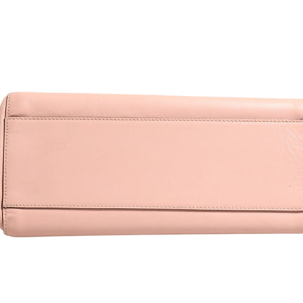 Gucci Pink And White Calfskin Small Nymphaea Top Handle Bag