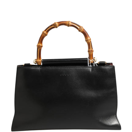 Gucci Nymphaea Bamboo Top Handle Leather Bag