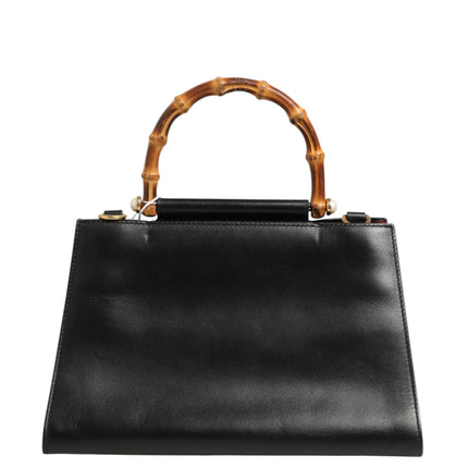 Gucci Nymphaea Bamboo Top Handle Leather Bag