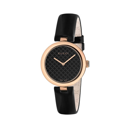 Gucci Black Leather Dress Watch