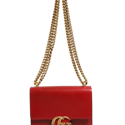 Gucci Marmont small shoulder bag in Rosso Ancora red leather