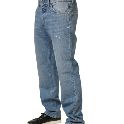 Dolce & Gabbana Light Blue Washed MidWaist Classic Denim Jeans