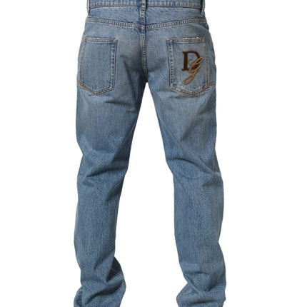 Dolce & Gabbana Light Blue Washed MidWaist Classic Denim Jeans