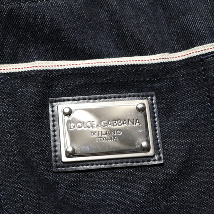 Dolce & Gabbana Black Cotton Mid Waist Classic Men Denim Jeans