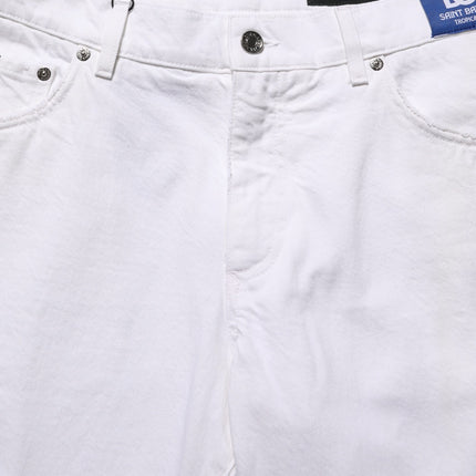 Dolce & Gabbana White Cotton Ripped Slim Fit Men Denim Jeans