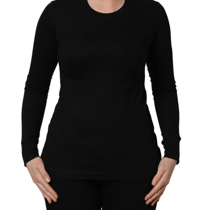 Dolce & Gabbana Black Long Sleeves Crew Neck Pullover Sweater