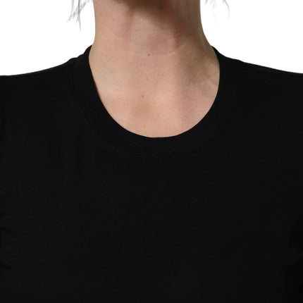 Dolce & Gabbana Black Long Sleeves Crew Neck Pullover Sweater