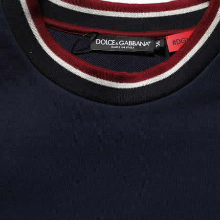 Dolce & Gabbana Blue Red Paneled 'Royals' Patch Sweatshirt Sweater
