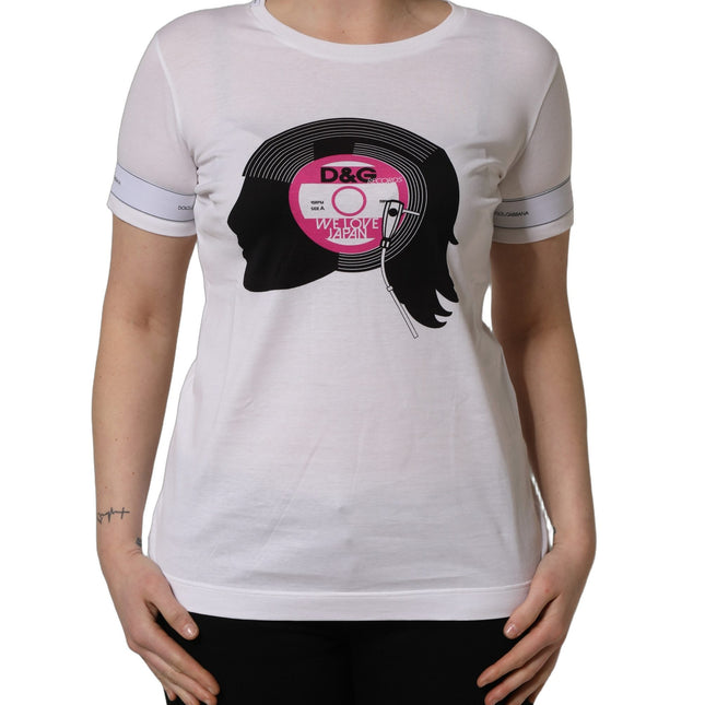 Dolce & Gabbana White D&G WE LOVE JAPAN Print Cotton T-shirt