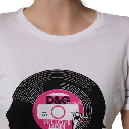 Dolce & Gabbana White D&G WE LOVE JAPAN Print Cotton T-shirt