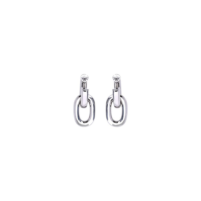 Rabanne Silver Resin Earrings