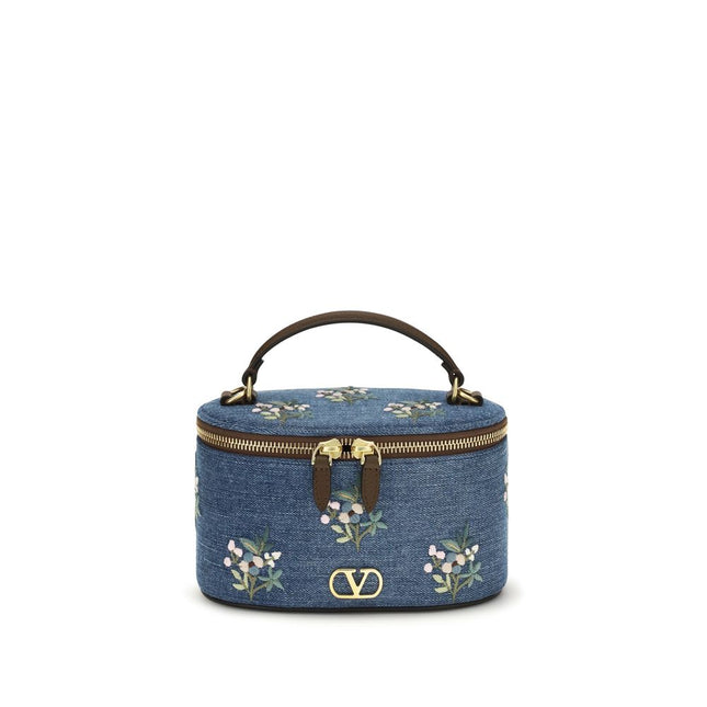 Valentino Garavani Blue Cotton Handbag