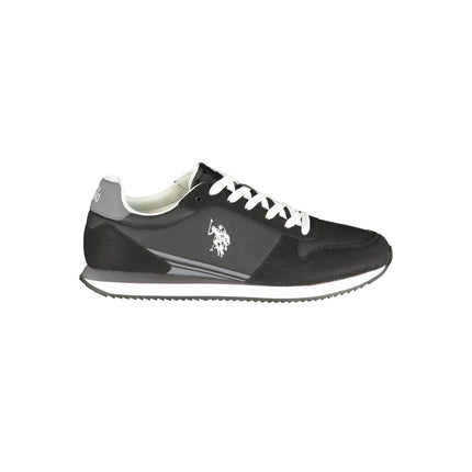 U.S. POLO ASSN. Black Polyurethane Men's Sneaker
