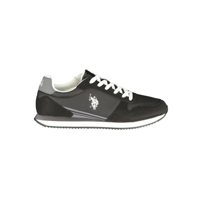 U.S. POLO ASSN. Black Polyurethane Men's Sneaker