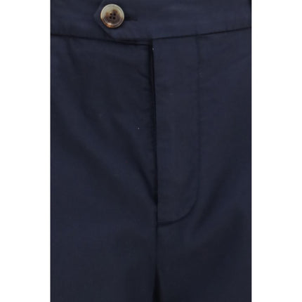 Brunello Cucinelli Black Cotton Chino Pants