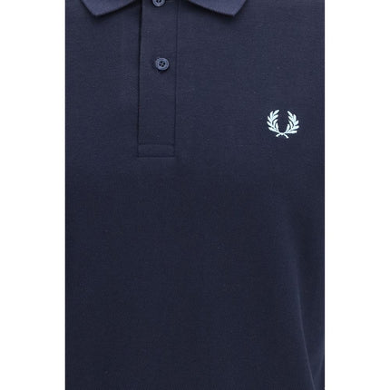 Fred Perry Blue Cotton Polo Shirt