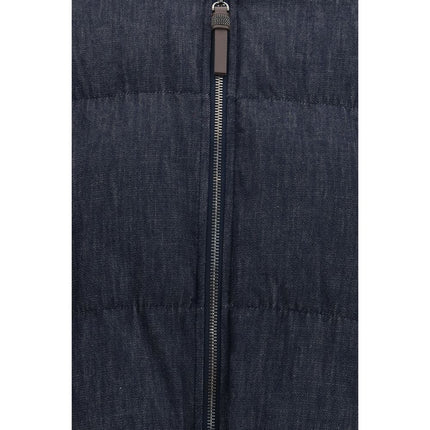 Brunello Cucinelli Blue Cotton Shell Jacket