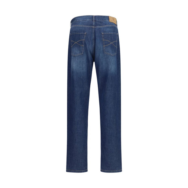 Brunello Cucinelli Blue Cotton Jeans Denim