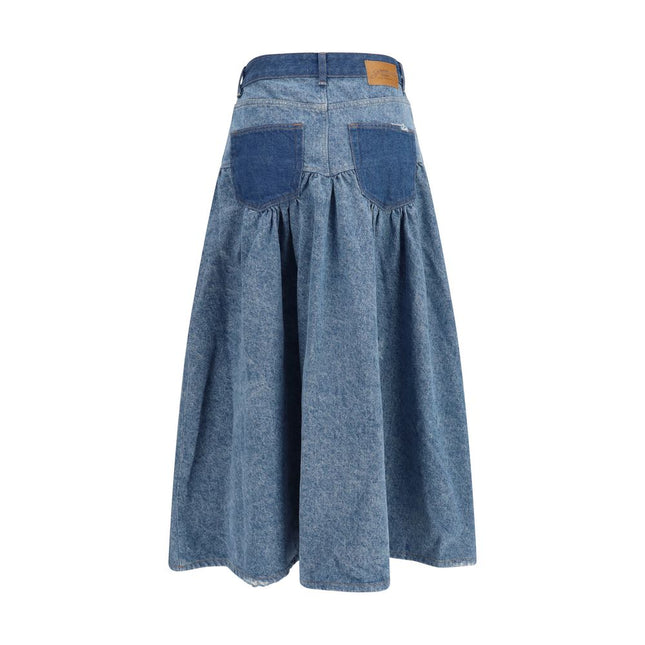Ganni Blue Denim Skirt