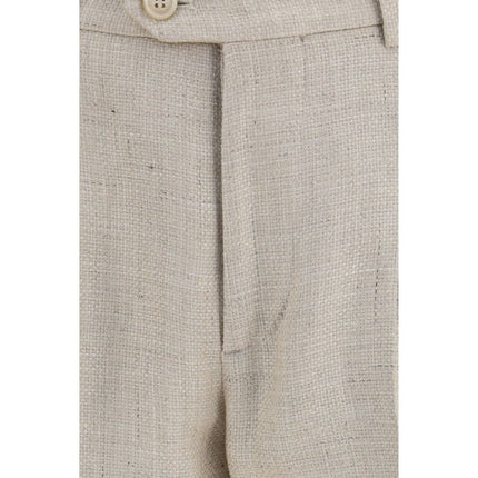 Brunello Cucinelli Beige Silk Two-Piece Suit