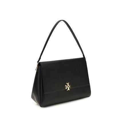 Tory Burch Black Calf Leather Bos Taurus Shoulder Bag
